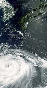 ERS-2 Successfully Targets China's Typhoon Matsa