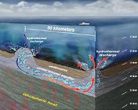 A 'hydrothermal siphon' drives water circulation through the seafloor