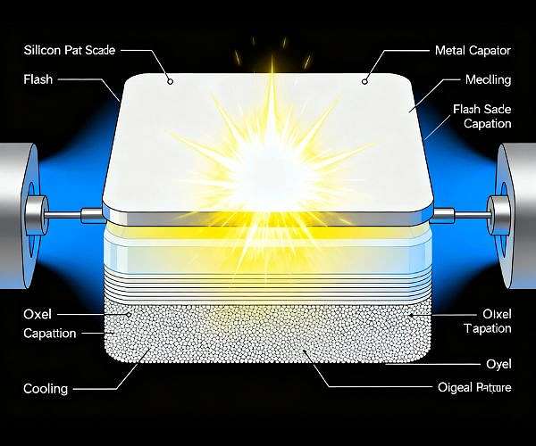 Wafer-scale capacitors produced in one second with rapid heating and cooling process