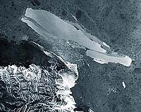 Envisat Shows Behemoth B-15A Iceberg Breaking Up