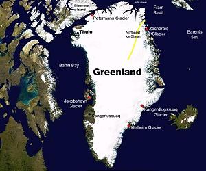 Row over British atlas showing greener Greenland