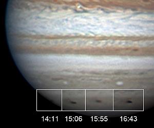 First Results Dealing With The Impact Of A Celestial Body On The Planet Jupiter
