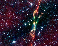 Spitzer Spies Jet-Setting Stars