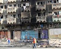 Iraqis seek shelter from battles and privation