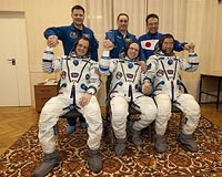 Astronauts Dock At ISS