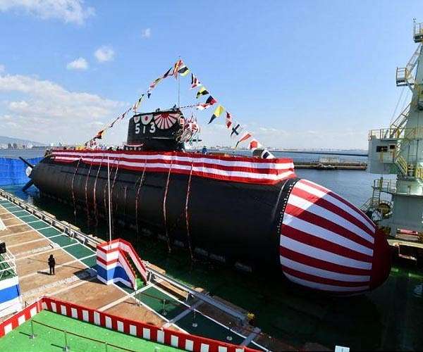 Japan launches submarine powered by lithium-ion batteries