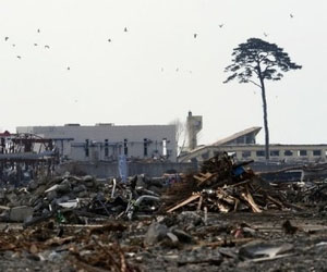 The waste from the Japanese earthquake and tsunami