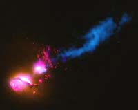 Death Star Galaxy Black Hole Fires At Neighboring Galaxy