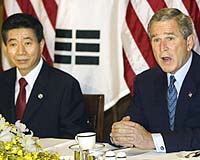 Bush: World must be 'firm and patient' on NKorea