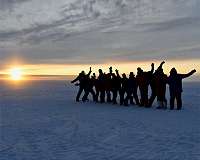 Last Antarctic sunset as Winter 2020 approaches
