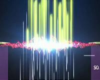 Zig-zagging device focuses high-energy radiation emissions