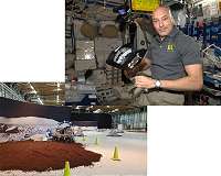 Driving test for Luca Parmitano on robotic geology science