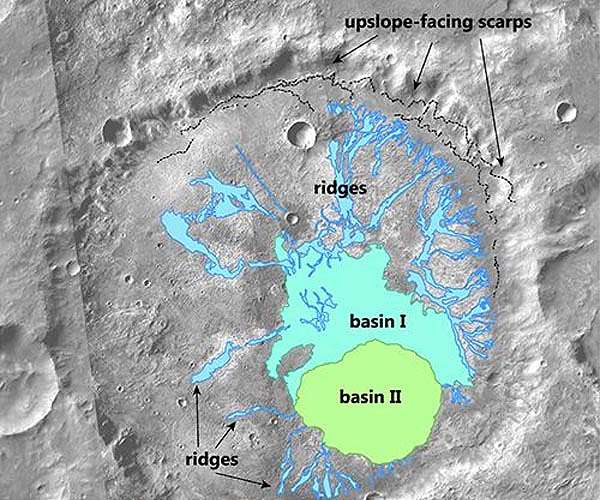 Researchers discover new type of ancient crater lake on Mars