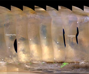 Spacecraft Monitoring Martian Dust Storm