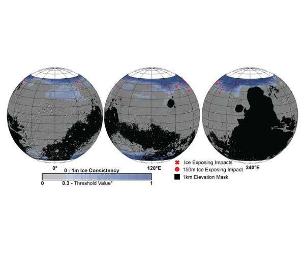 NASA is locating ice on Mars with this new map