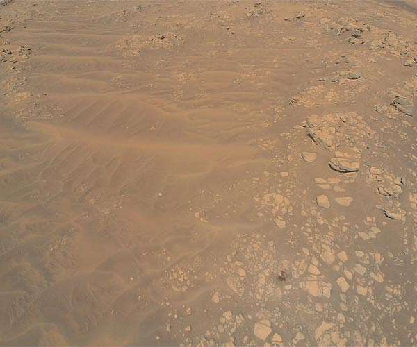Mars helicopter sees potential rover road ahead
