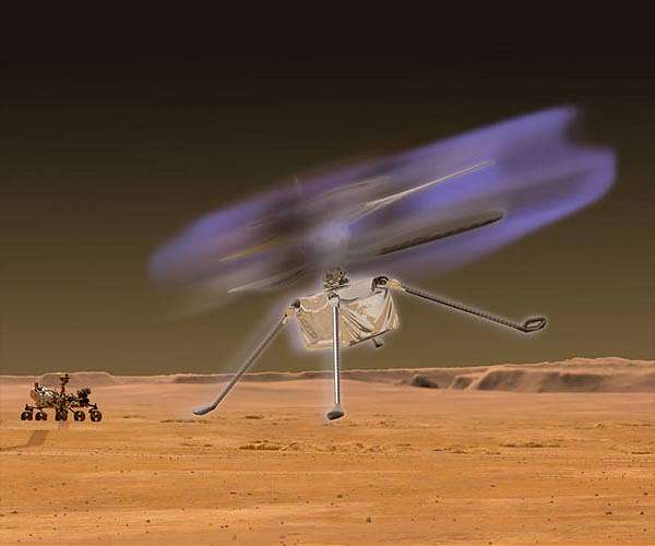 Helicopters Flying at Mars May Glow at Dusk