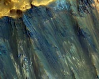 Hues in a Crater Slope