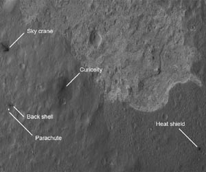 NASA shows first 'crime scene' photo of Mars landing