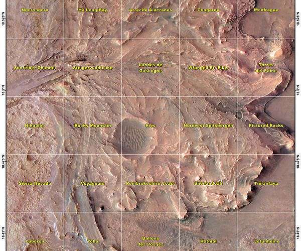 How NASA gives a name to every spot it studies on Mars