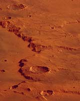 Rim Of Crater Huygens On Mars