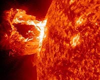 Solar explosions inside a computer