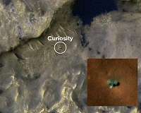 MRO HiRISE camera views InSight and Curiosity on Mars