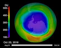 Ozone hole modest despite optimum conditions for ozone depletion