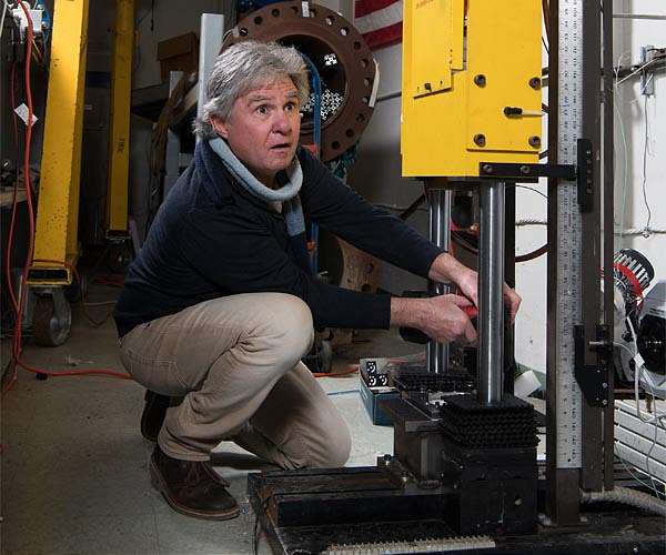 Ballistic air guns and mock moon rocks aid in search for durable space fabrics