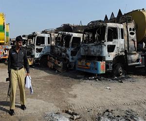 Taliban claim attacks on NATO supply convoys in Pakistan
