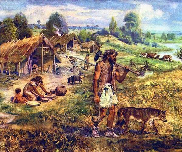 Agriculture spread via coexistence and gradual mixing; deep roots of the Anthropocene revealed