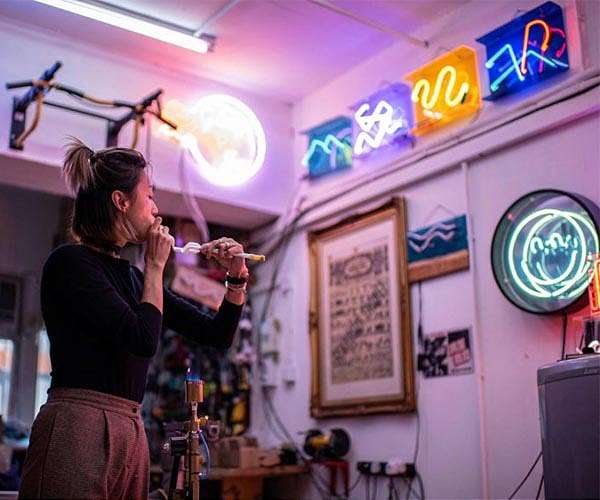 Fading neon signs shine again in Hong Kong exhibit