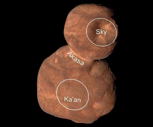 New Horizons team puts names to the places on Arrokoth