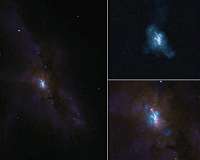 Two supermassive black holes caught in a galaxy crash
