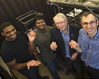 Smashing metallic cubes toughens them up