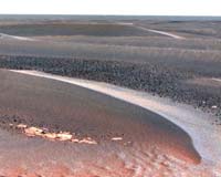 Opportunity Sees Cobbles Between The Ripples