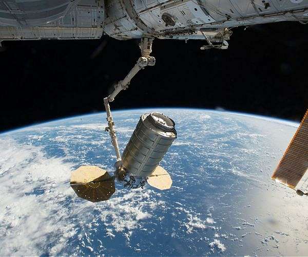 Cygnus resupply ship bolted to ISS Unity Module
