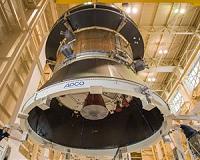 Orion Test Hardware in Position for Solar Array Test