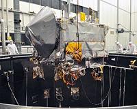 NASA's OSIRIS-REx spacecraft in thermal vacuum testing