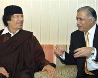 Pakistani PM discusses Iran nuclear programme with Kadhafi