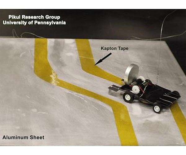 Even without a brain, Penn Engineering's metal-eating robots can search for food