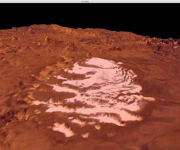 Carbon dioxide glaciers are moving at the Martian south pole