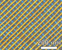Sweeping lasers snap together nanoscale geometric grids