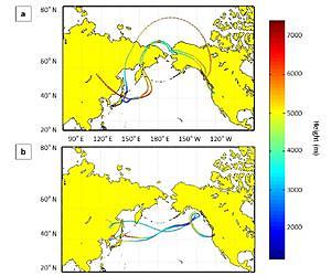 Plumes across the Pacific deliver thousands of microbial species to West Coast