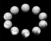 Composite images compare sunlit faces of Pluto