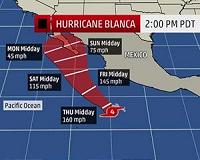 Blanca grows into major hurricane off Mexican coast
