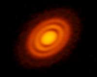 Cascades of gas around young star indicate early stages of planet formation