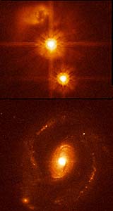 Astronomers Discover Bright Quasar Without Massive Host Galaxy