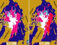 QuikScat's Recent View Of Arctic Sea Ice