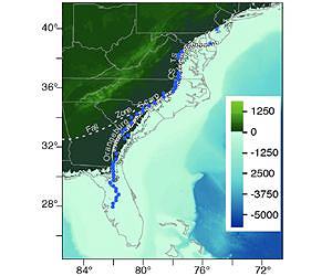 LLNL scientist finds topography of Eastern Seaboard muddles ancient sea level changes